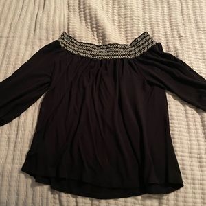 Size small black off shoulder shirt